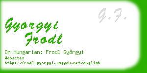 gyorgyi frodl business card